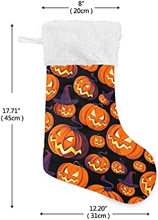 Alaza Božićne čarape Pumpkins Classic Personalizirano Veliko ukrašavanje čarapa za obiteljski odmor Sezona Party Decor 1 Pack, 17.7