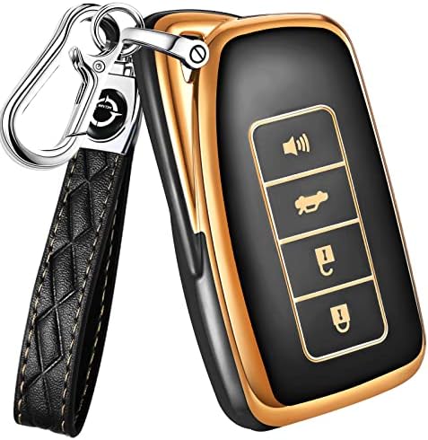 Toykee za Lexus Key FOB pribor za ključeve za ES je GS NX LS RX RC GX F 300 300h 350 200t 250 450H 460 600h 4 tipke, TPU Case + D-prsten