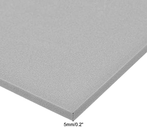 Uxcell Grey Eva pjene listovi 10 x 10 inča debljine 5 mm za zanatske DIY projekte, 4 kom