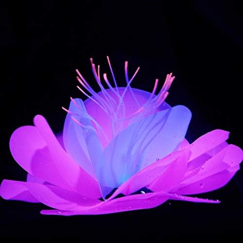 Studyset sjajni efekat Umjetna biljka za akvarijum, akvarijski ukras Umjetna simulacija Meki Silikonski fluorescentni ukras cvijeća