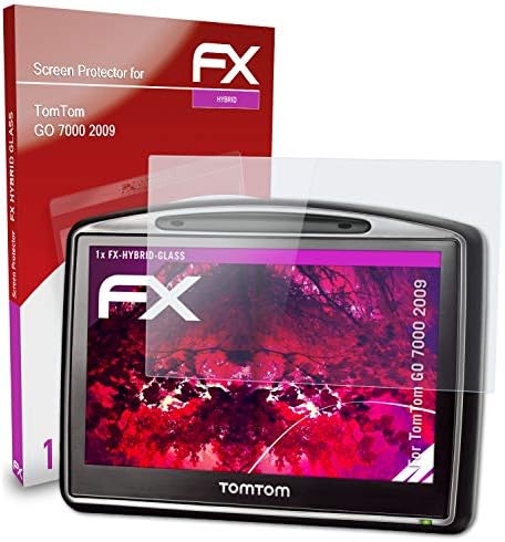 atFoliX plastična staklena Zaštitna folija kompatibilna sa Tomtom GO 7000 2009 zaštitom stakla, 9h Hybrid-Glass FX staklena Zaštita