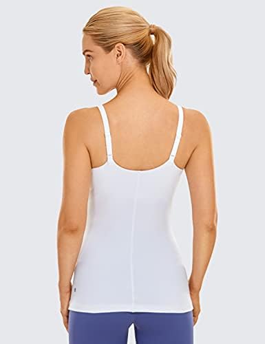 CRZ Yoga Tern rezervoara za žene Podesive kaiševe za špagete Atletski joga majice sa ugrađenim policama Bra