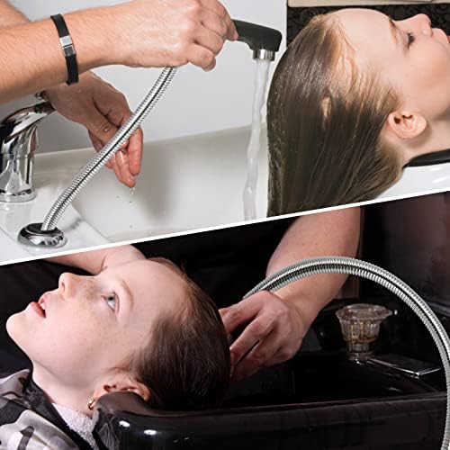 LukLoy 1/2 do 1/4 Matica crijevo za šampon od nehrđajućeg čelika za profesionalnu salonsku slavinu za šampone i glavu prskalice