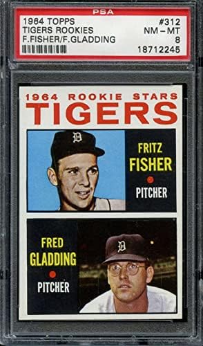 1964. FAPPS 312 Fritz Fisher / Fred Gladding Tigers Rookies PSA 8 tigrova