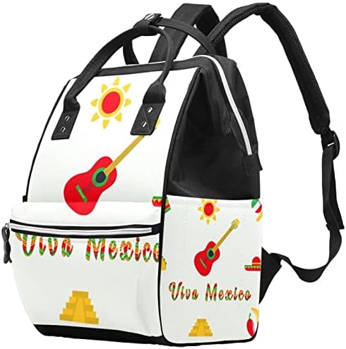 Guerotkr putni ruksak, torba za pelene, ruksak pelena, viva Meksiko Burrito gitara