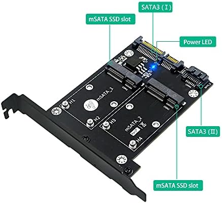 INSOT INSOPT verzija za nadogradnju Dual MSATA SSD na dual SATA3 pretvarač adapterska kartica s cijelim visinskim nosačem profila
