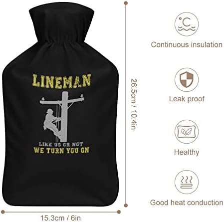 Lineman Hot Vodena boca slatka gumena topla torba s poklopcem za olakšanje bolova vruće komprimiranje toplinske terapije
