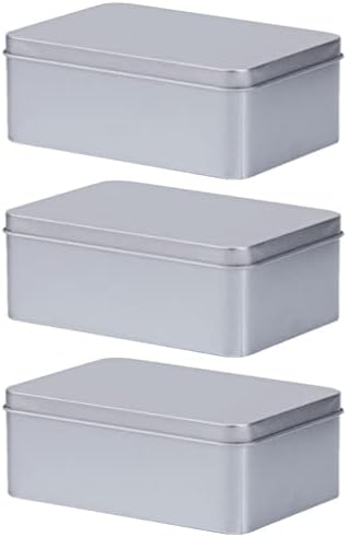 Amosfun Food 3pcs Empty Metal CINS kutija sa limenom limom za rekongulatorne kutije Mini prijenosni sanduk za poklon za skladištenje