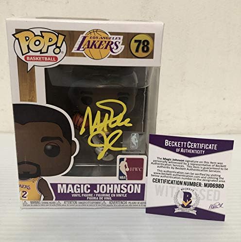 Magic Johnson potpisao je autografiju Los Angeles Lakers Funko pop nba beckett coa 14 - autogramirane NBA figurice